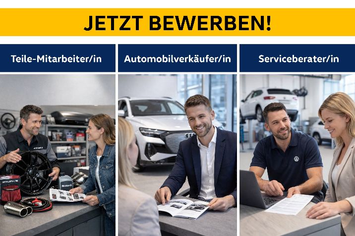 Grafische Darstellung Imagebild zur Jobsuche Serviceberater, Teile-Mitarbeiter und Serviceberater